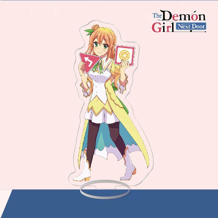 Anime Acrylic Stand Action Figure Toy The Demon Girl Next Door PVC Acrylic Stand Machikado Mazoku Desktop Stand Model Toy Gift