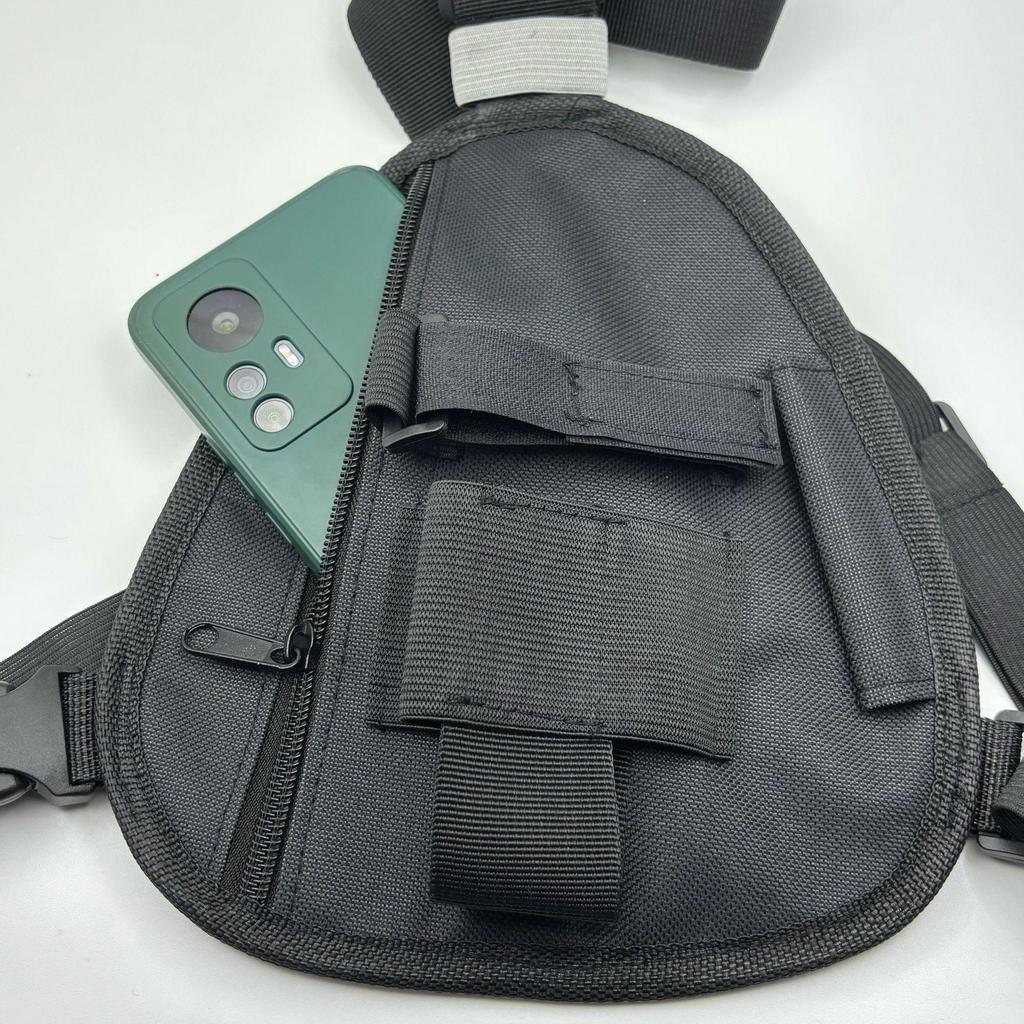 Multifunctional Wear-Resistant Oval Crossbody Bag for Two-Way Radio Storage