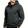 Men S Hooded Sweatshirt Multi Zipper Pockets Thick Casual Workwear Autumn Winter