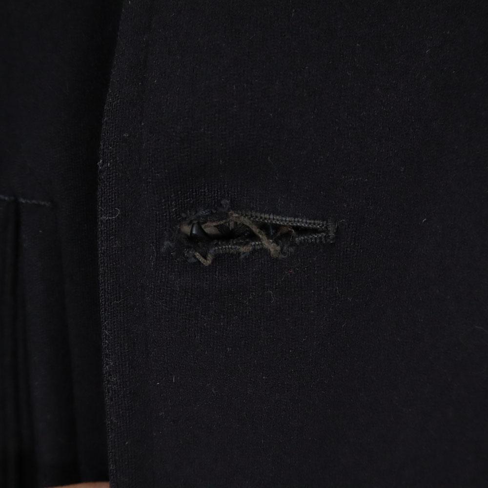 US NAVY Vintage Melton Pea Coat Dark Blue Men's Used