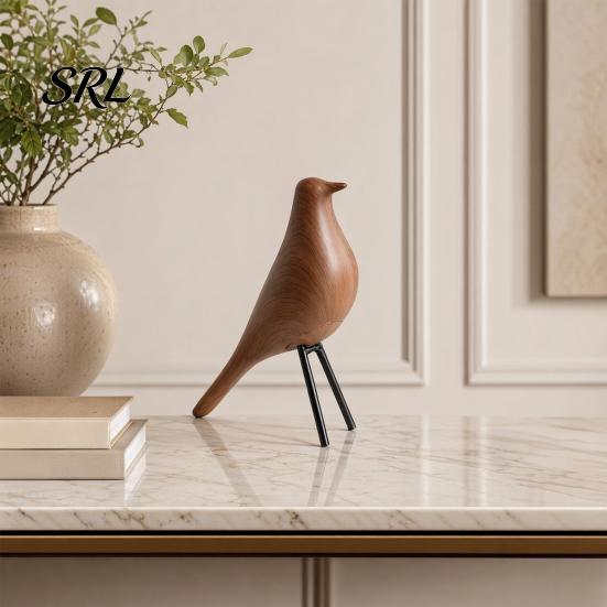 Abstrakte Vogelfigur im nordischen Stil, Schreibtischdekoration, Mittelalterliche Tischstatue im minimalistischen, stromlinienförmigen Design für Zuhause, Büro, Bücherregal, Kaminsims