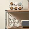 Stackable Cup Rack Multi-Tier Display Stand for Mugs Glasses Thermal Cups Sports Bottles Space-Saving Kitchen Counter Organizer