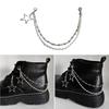 Doppellagige Schuhkette Canvas Schuhe Ketten Punk Stil Stern/Herz Perlen Schuhschnallen Schmuck Trendy Y2k Accessoires