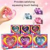 Needoh Squeeze Hearts Sensory Therapy Toy Translucent Glitter Knead Release The Mood  Adhd Focus Toy Desk Accessory Gift