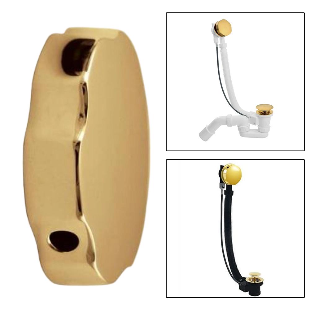 1pc Bathtub Rotating Knob Brass Brushed Gold Overflow Prevention Bath Control Knob Diameter 74mm Bathroom Accessories