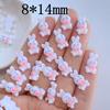 30Pcs New Cute Mini 8*14mm Cartoon Rabbit Series Flat Back Resin Scrapbooking DIY Jewelry Craft Decoration Accessories
