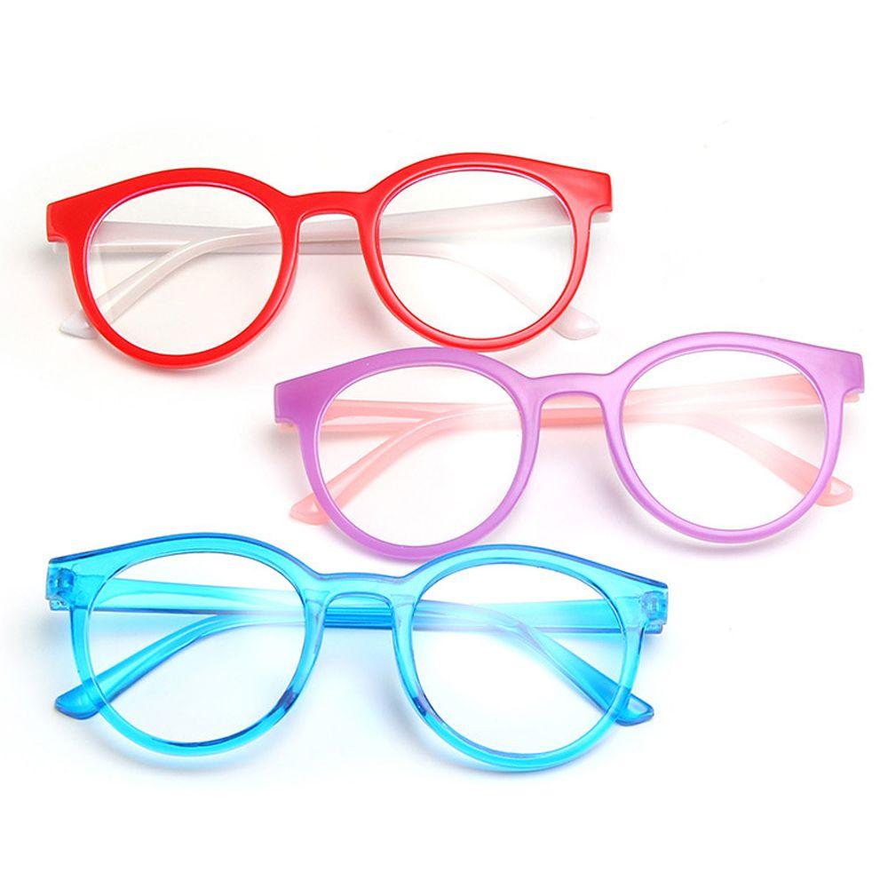 Portable Glasses Protection Online Classes Anti-blue Light Round Eyeglasses Kids Glasses Ultra Light Frame
