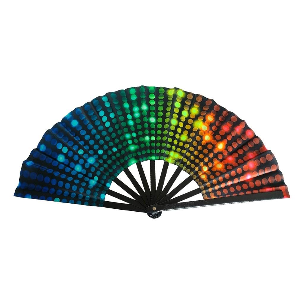 Chinese Style Folding Fan With Plastic Frame For Dance Performances And Gifts