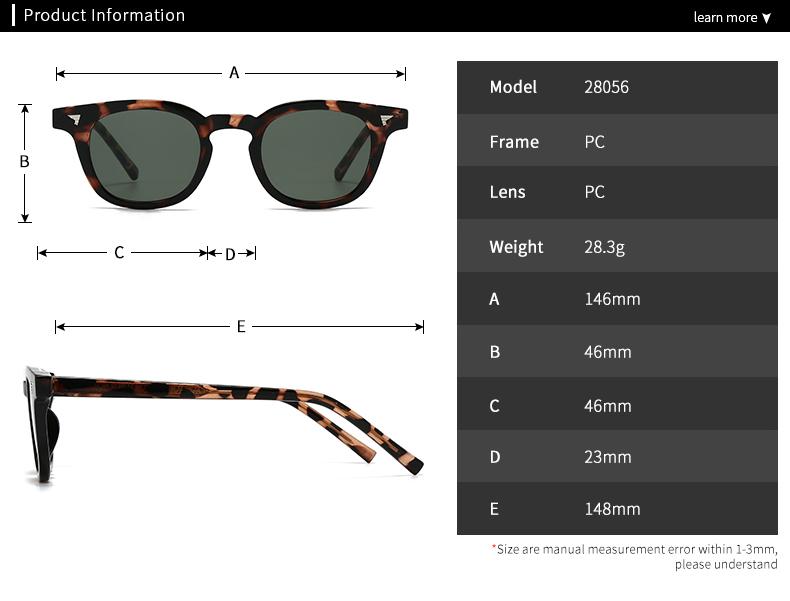 European And American  Trendy Street Style Retro Artistic Acrylic Insert Sunglasses Modern Charm Ins Sunglasses 28056