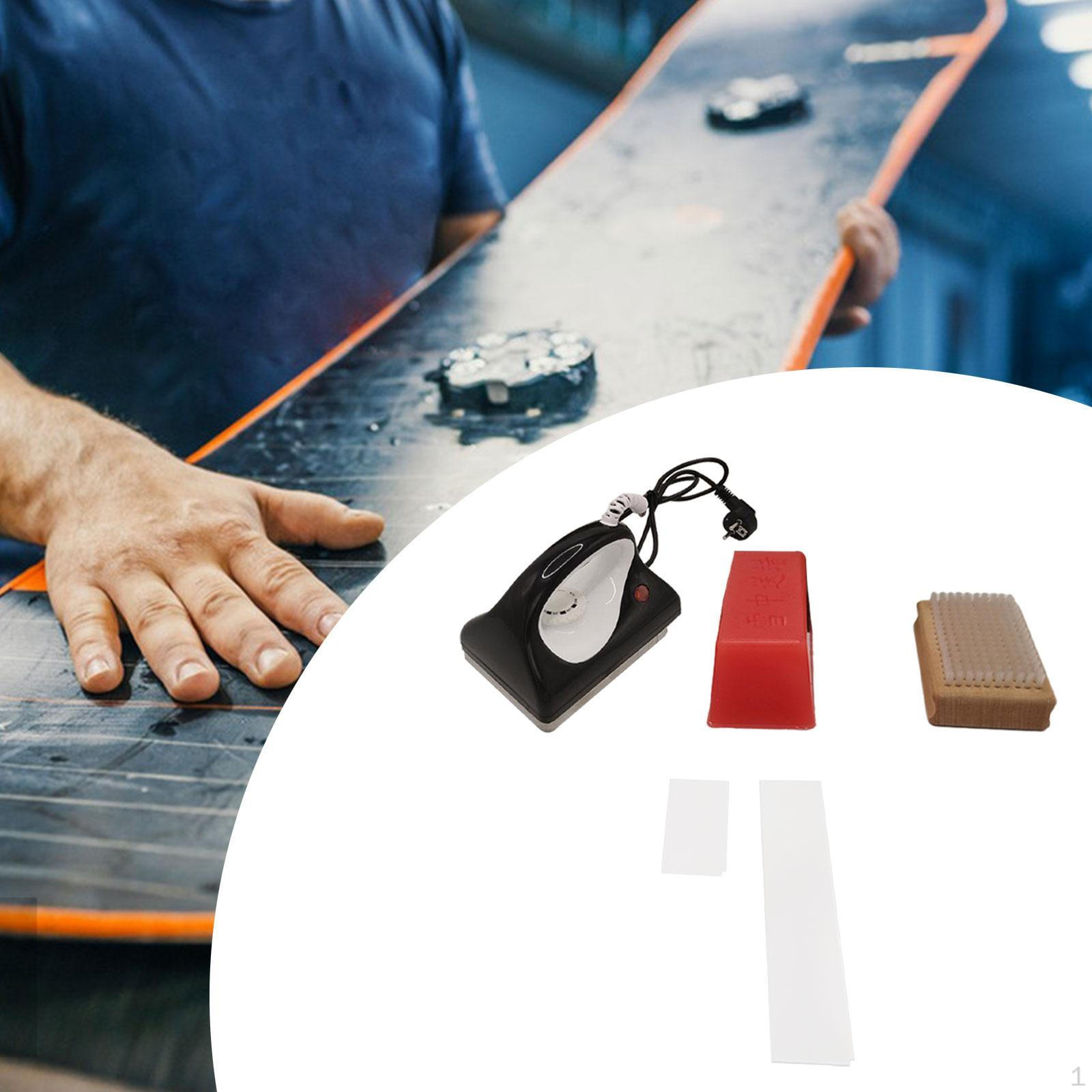 

Комплект для настройки лыж и сноуборда с утюгом для нанесения воска, регулируемый температурный контроль, желтый