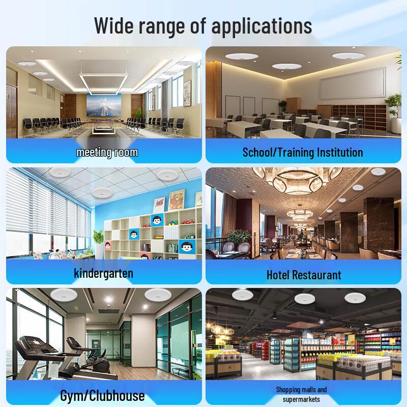 SANSUI T8 Smart Bluetooth 1-to-8 Embedded Ceiling Speaker System CN plug (adapter included)