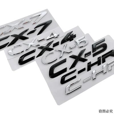 ABS Auto Body Spatbord Zij 3D Letter Embleem voor Mazda CX4 CX5 CX7 CX30 CX50 CX60 CX90 C-HR Achterklep Badge Vervangende Sticker lfpaz09