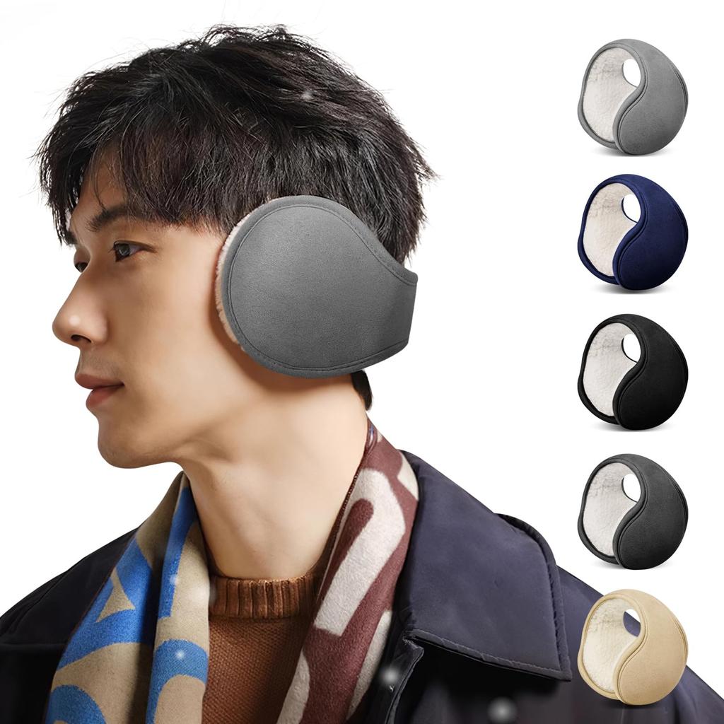Karcusiny Cold Weather Ear Warmers with Fluffy Fleece Comfortable Ear Stays in Perfect for Commuting and Unisex Earmuffs, Ultra-Warm Lining,