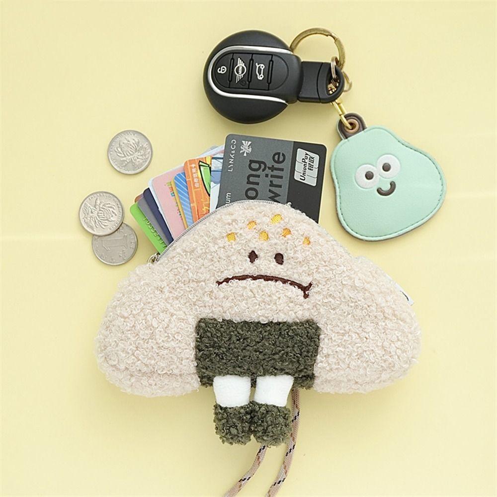 Neck Purse Bag Rice Ball Plush Bag Expression Crossbody Bags Mini Halter Small Bag  Children