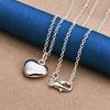 925 sterling silver 16-30 inch exquisite heart-shaped pendant necklace for women's fashion wedding engagement jewelry