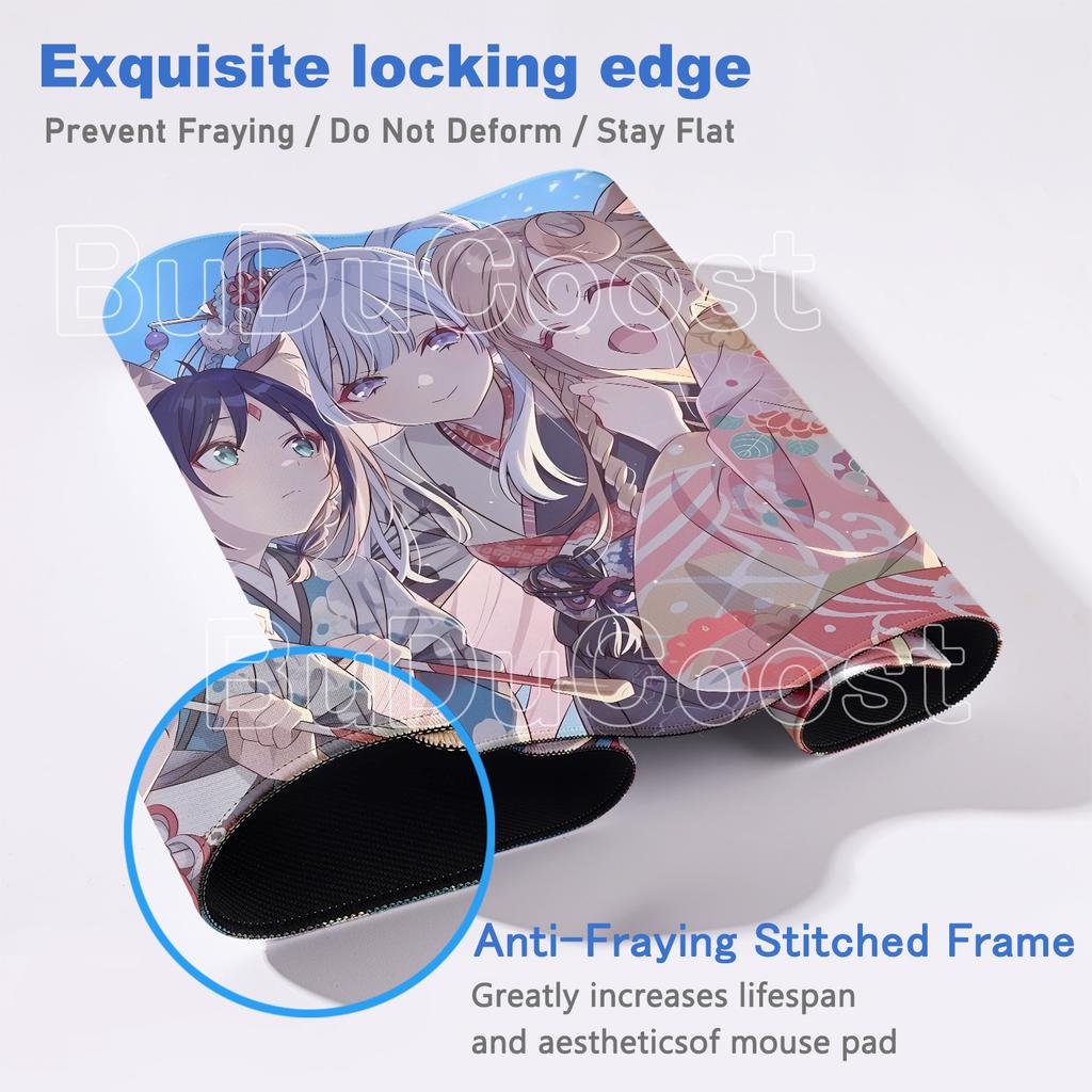 Mouse Pad de Anime Impresso em HD Fofo Princesa Cósmica Kaguya Iroha Sakayori Yachiyo Runami Tapete Antiderrapante para Teclado para Geeks e Gamers