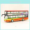 Alloy Double Layer Bus Toy Model With Sound Light For Children And Enthusiasts