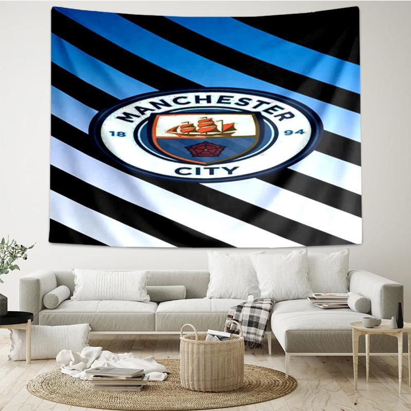1PC City Football Club Printed Tapestry Room Decoration Wall Hanging for Living Room Bedroom, dormitory, Birthday and Christmas gifts