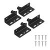 4Pieces Practical Sturdy Stainless Steel/Iron Pivoting Angles Connectors for Outdoor Structures and Cabinets Use