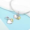 Ahthen copper Bead Charms You and me forever Charm fit Snake Chain Bracelets Necklaces for Women Jewellery Making