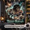 Personalized Wall Tapestry,Attack on Titan Custom Printed Name, Fabric Wall Art For Indoor Room Backdrop