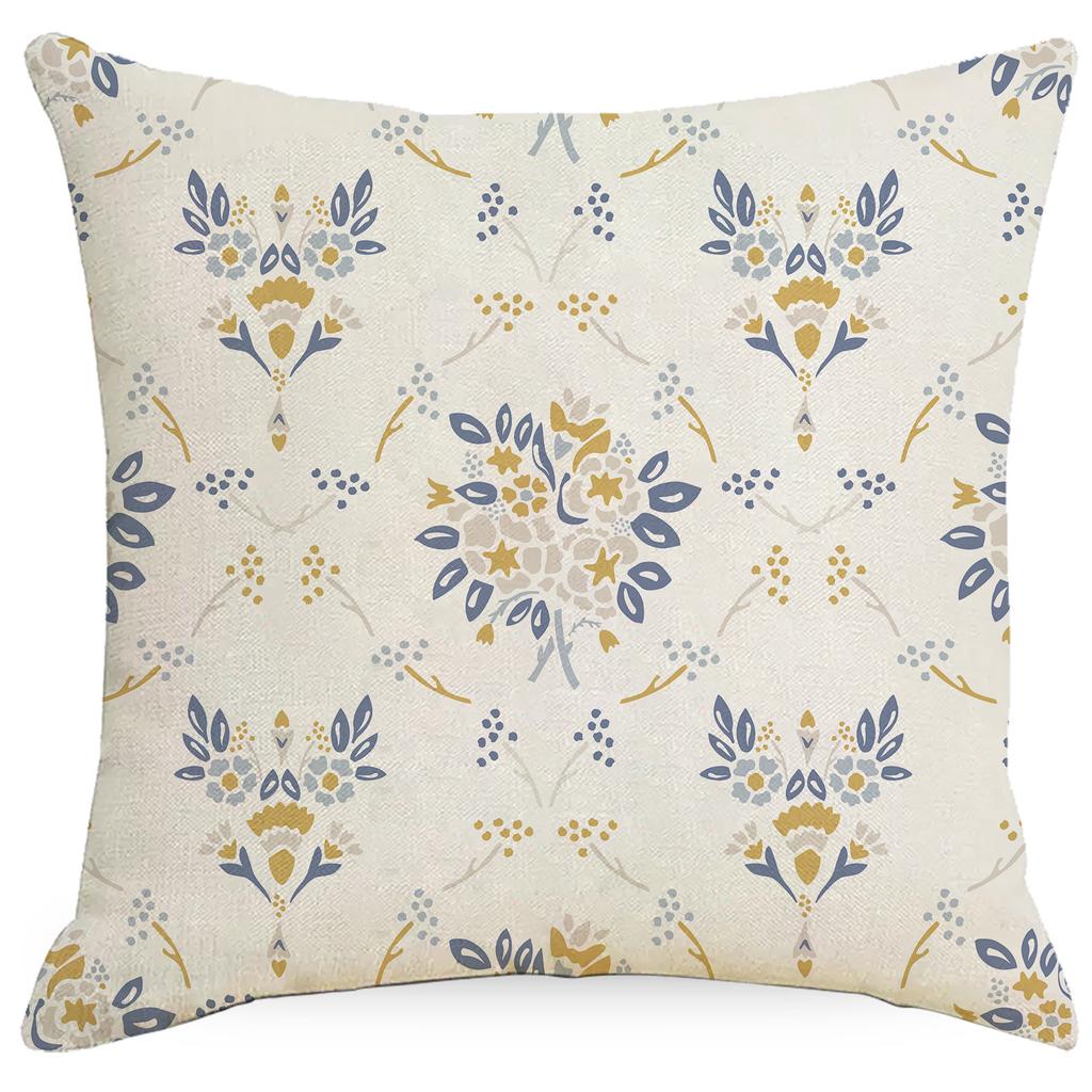 Kissenbezug mit geometrischem Blumen- und Pflanzenmuster im chinesischen Stil, Wohnzimmer, Sofa, Kissenbezug im neuen chinesischen Stil