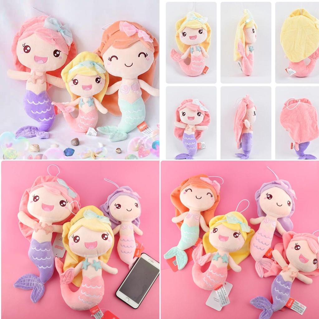 Soft And Cuddly Mermaid Princess Plush Toy With Long Hair For Girls