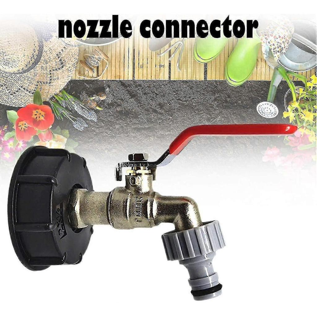 Tank Tap 1000l S60x6 Ibc Tap Connector With 1/2" Hose Connector, Drain Tank Adapter, For En Tap, For Tank Adapter (1 Piece) A (ruipei)