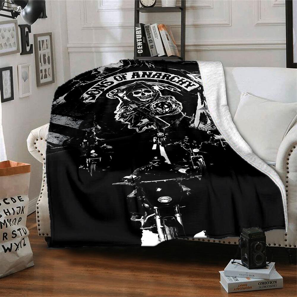 1pc dragon guitarThemed Blanket Soft Flannel All Season Cozy Throw with Bold Graphic Print, Travel, or Holiday Gift for Family & Friends