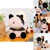 Adorable Black Lace Cat Plush Toy 8 Inch Soft Cuddly Pillow For Girlfriend Gifts
