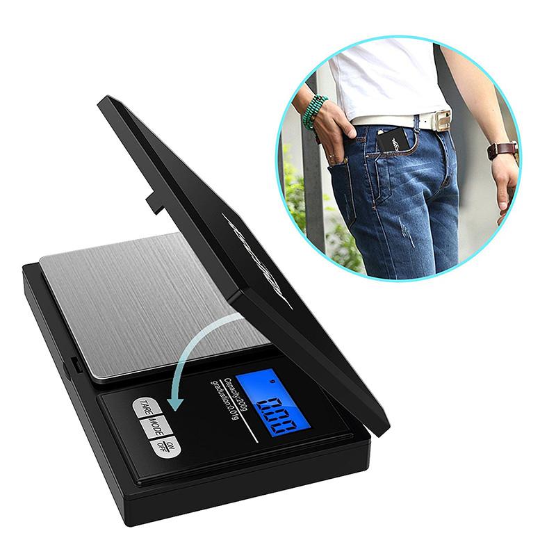 Vysoce přesné digitální kapesní váhy šperky mini nerezová ocel elektronická váha zlatá gramová váha přenosná 0,01 g