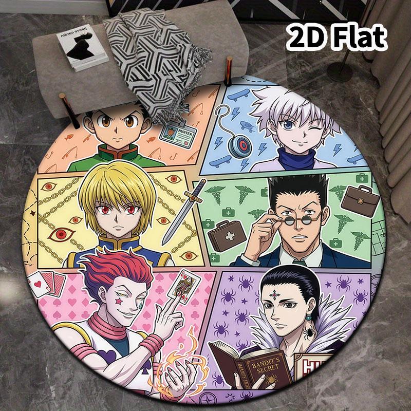 Hunter X Hunter Round Area Rug Carpet Rug For Living Room Bedroom Sofa Playroom Decor Nonslip Floor Mat