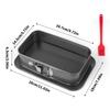 Carbon Steel Cheesecake Pan With Locking Clasp Easy Releases Mould For Dessert Nonstick Rectangular Bakeware