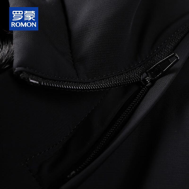 ROMON Men's Detachable Hood Goose Down Winter Jacket