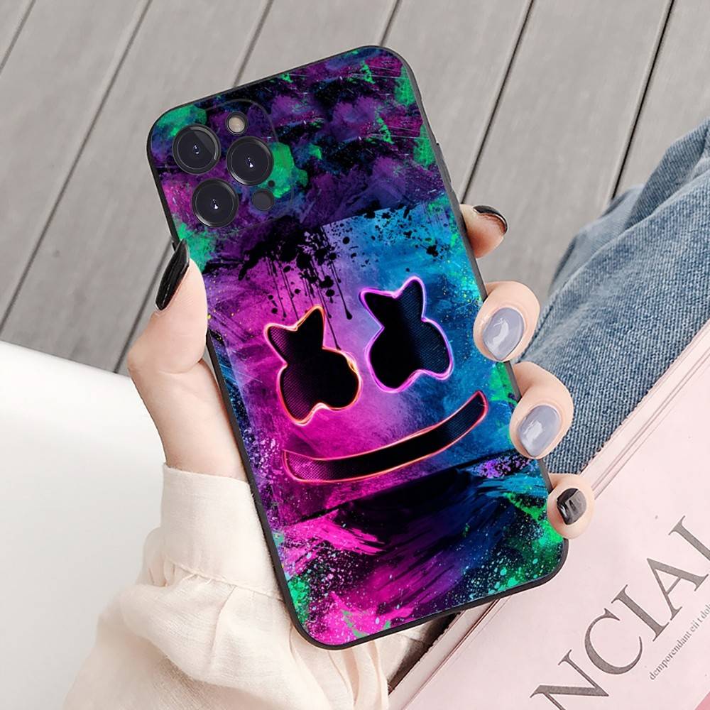 Marshmallow Dj Faces For IPhone 17 16 15 14 13 12 11 Pro Max 13 17Air Shockproof Soft Phone Cases Coque