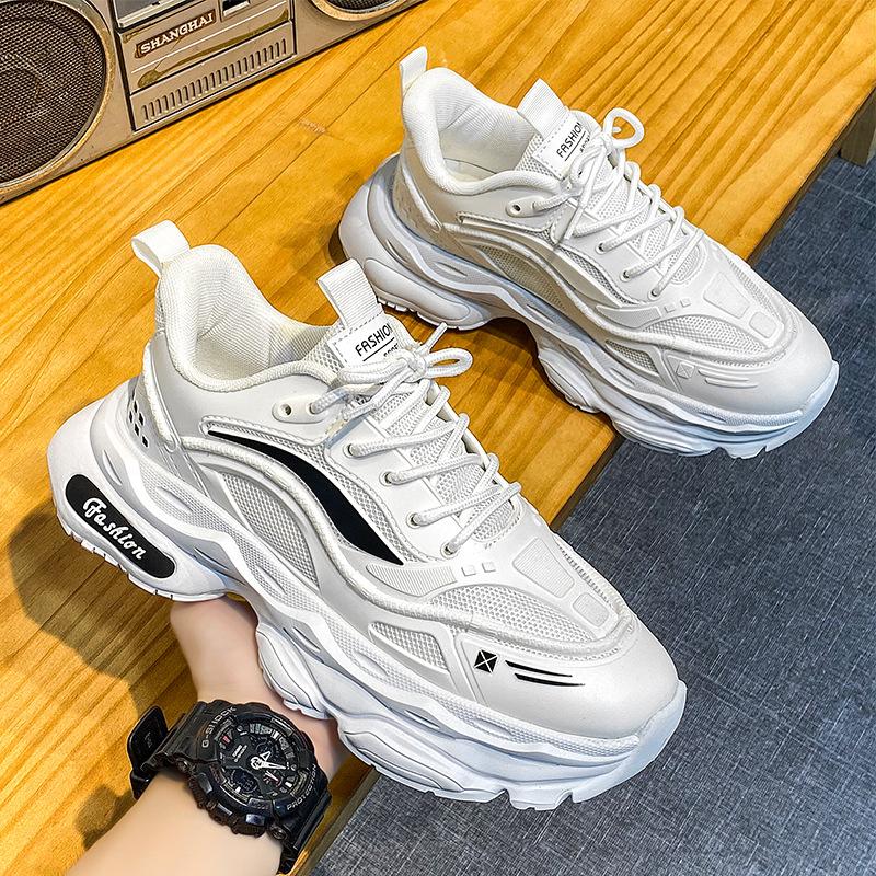 

Invisible inner height increase men s shoes 10cm autumn men s and women s same dad shoes versatile casual sports men s mecha shoes 44 білий
