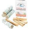 4 White Sage Smudge Sticks + 5 Palo Santo Sticks from Peru ~ for Smudging Smoke Cleanse Home or Office Spiritual Use Meditation