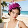 Lightweight Feather Hairband Women Flower Headband Retro Mesh with Feathers Tea Party Fascinators Hair Accessory for Cocktail Parties Comfortable