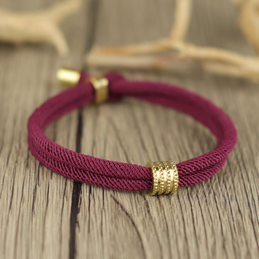 Noter Einzigartiges Schnurarmband für Herren Edelstahlschließe Charm Armband A-Qualität 4 mm Mailänder Faden Stoffarmband Pulseria Homme