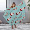 Soft Fluffy Throw Blanket Cozy Warm Sherpa Fleece Blanket Gift Home Decor Christmas Pattern Cute Holiday Gift Lightweight Plush