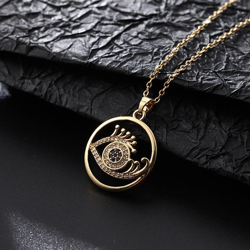 Stylish Versatile Evil Eye Pendant Necklace Personalized Eye Collarbone Chain Women's Jewelry