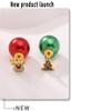 Xinyixin Christmas Tree Reindeer Zircon Stud Earrings with Colorful Bead Backs