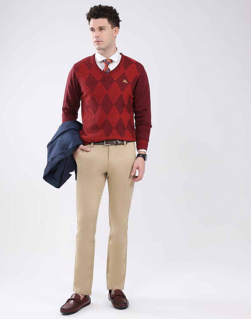 MONTE CARLO Men's V Neck Full Sleeve Pullover