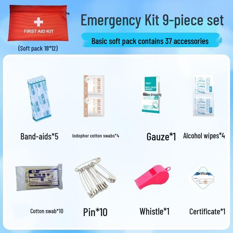 Portable Hard Shell First Aid Kit - Complete Set for Home, Car, Outdoor, and Emergency Use