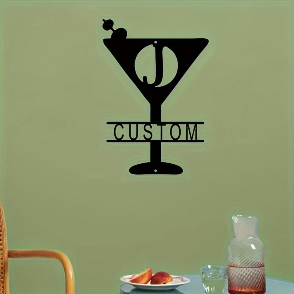 Custom Monogram Metal Tin Sign Vintage Wall Art for Home Bar Outdoor Decor