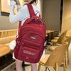 Girls Letter Backpack High School Students Schoolbag