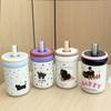 500ml Insulated Water Cup Cartoon Straw Drinking Cup Large Capacity Thermos Bottle  Cold Hot Mugs