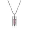 Stainless Steel Aromatherapy Pendant Necklace with Hollow Cylinder and Cross Pendant
