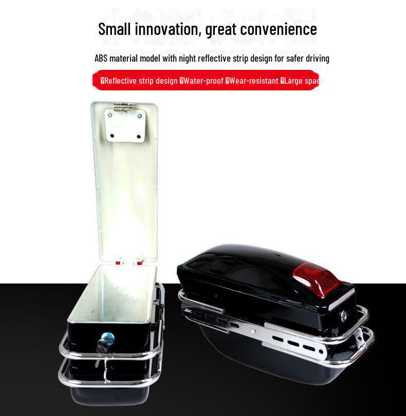 K6 Motorrad-Seitenbox mit Lichtern – 2 oder 3 Boxen, ABS-modifizierter Kofferraum und Heckbox