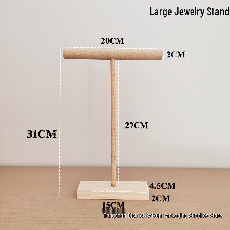 Holzschmuck- und Schal-Ausstellungsständer für Halsketten und Armbänder